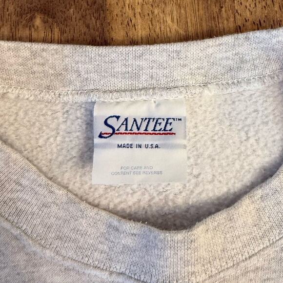 VTG Pastoral Amish Corn Quilt Santee Handmade Embroidered Sweatshirt Sz Unisex S - Picture 5 of 12